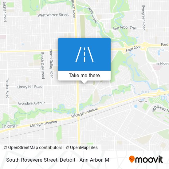 Mapa de South Rosevere Street