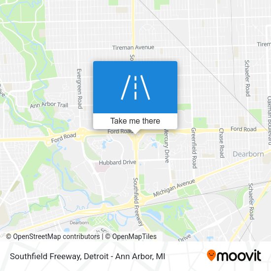 Mapa de Southfield Freeway