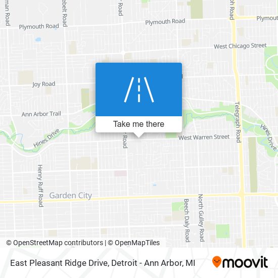 East Pleasant Ridge Drive map