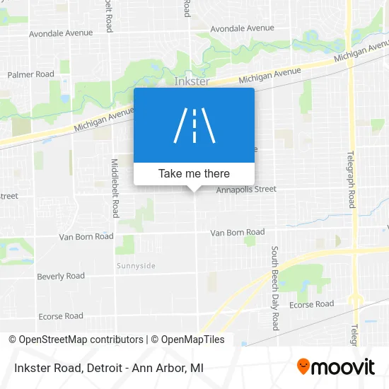 Inkster Road map