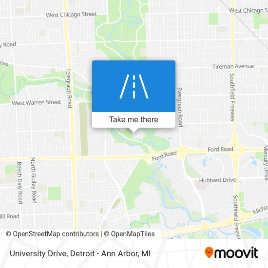 University Drive map