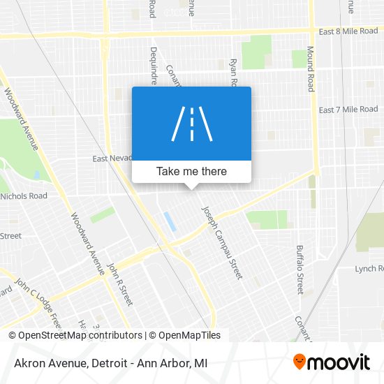 Mapa de Akron Avenue