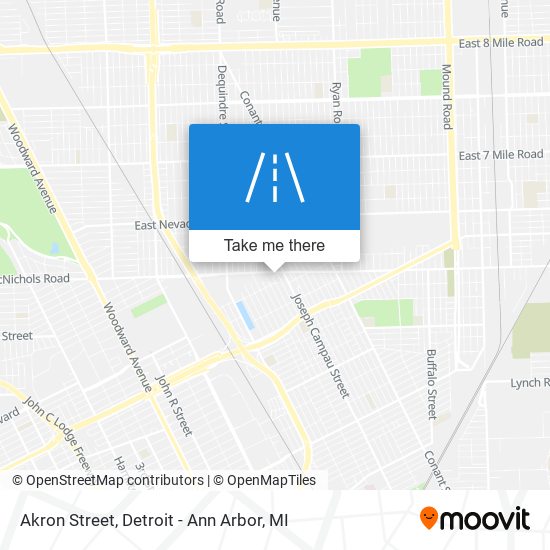 Mapa de Akron Street