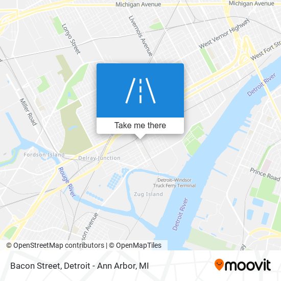 Bacon Street map