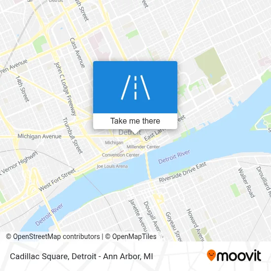 Cadillac Square map