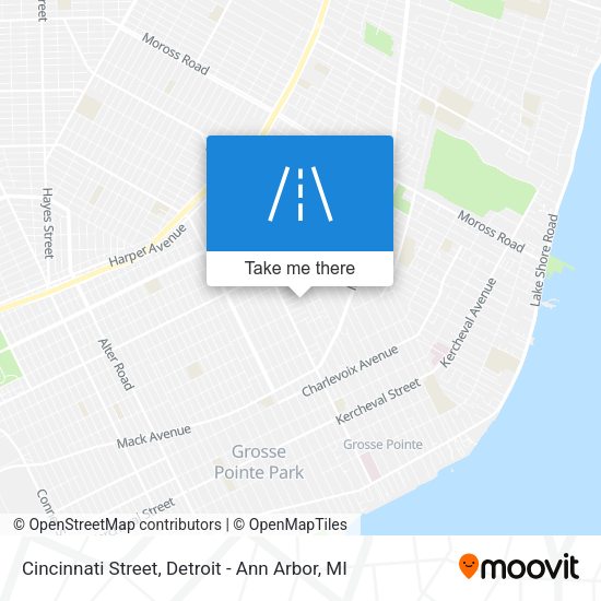 Mapa de Cincinnati Street