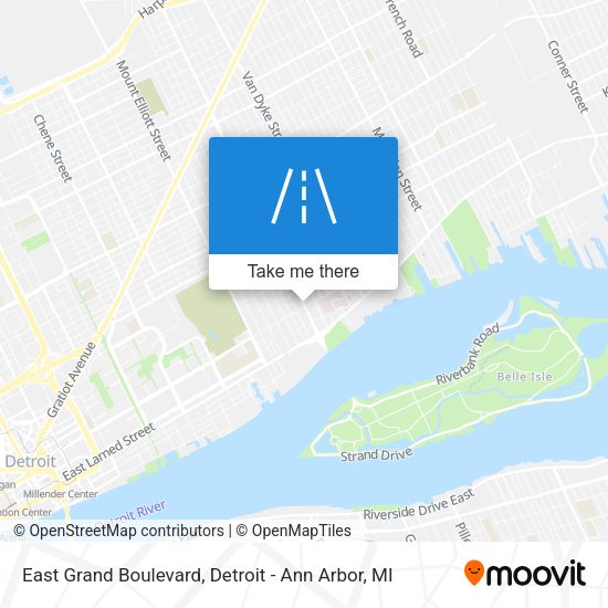 East Grand Boulevard map