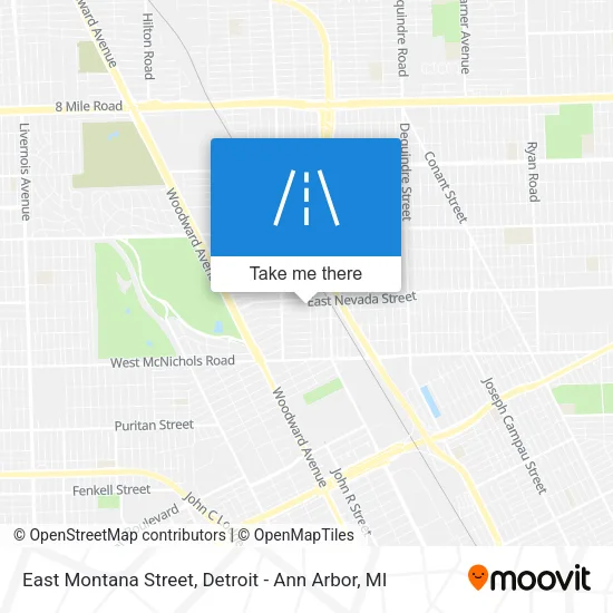 East Montana Street map