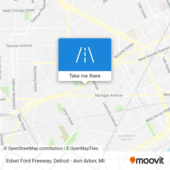Edsel Ford Freeway map