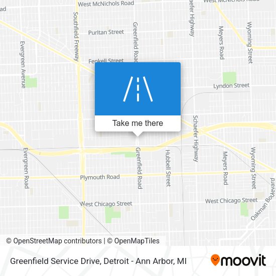 Mapa de Greenfield Service Drive