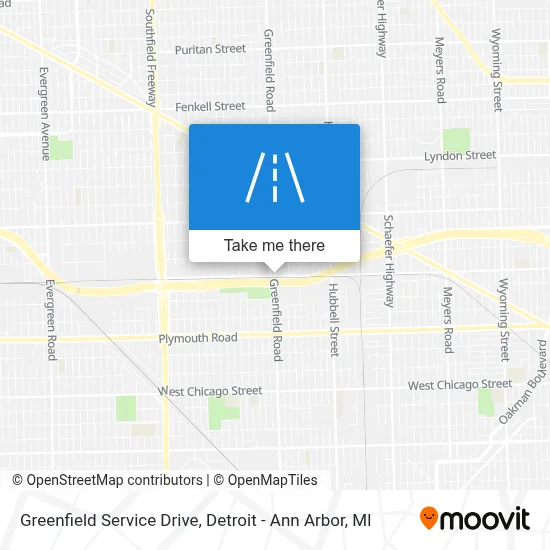 Greenfield Service Drive map