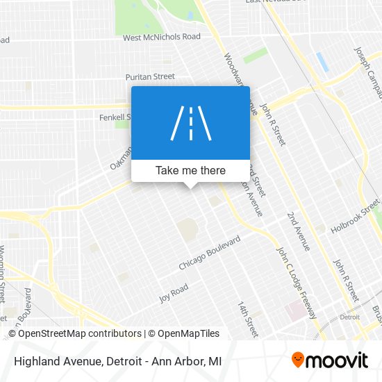 Highland Avenue map