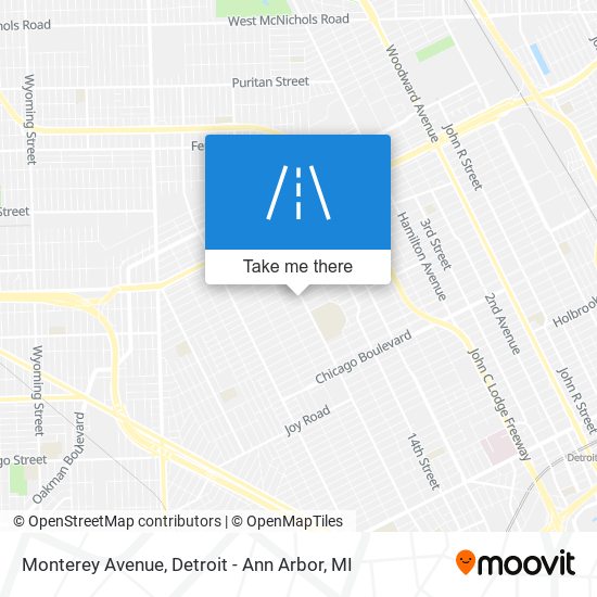 Monterey Avenue map