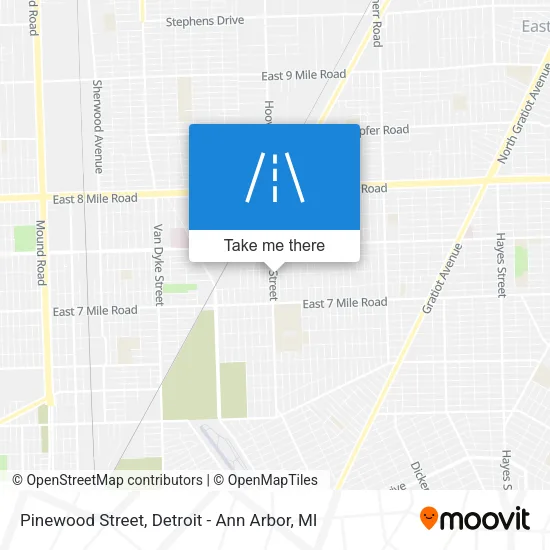 Pinewood Street map