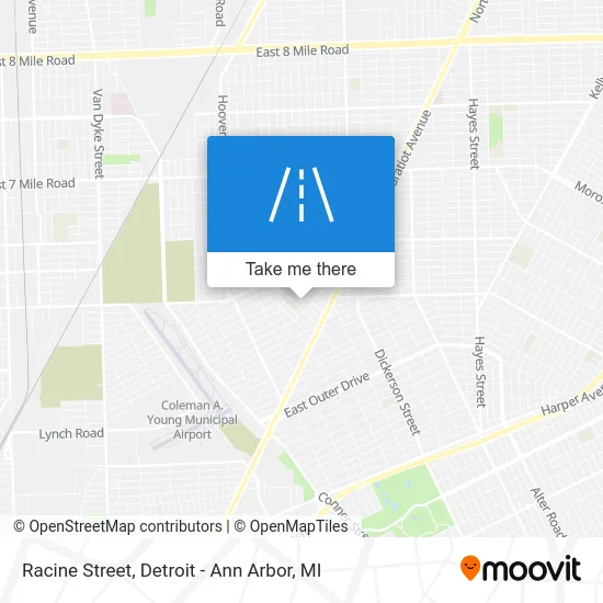 Racine Street map