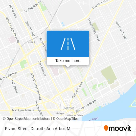 Rivard Street map