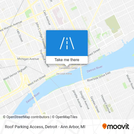 Roof Parking Access map