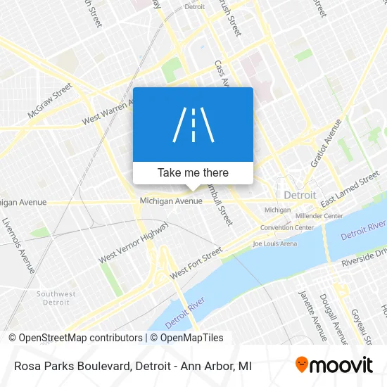 Rosa Parks Boulevard map