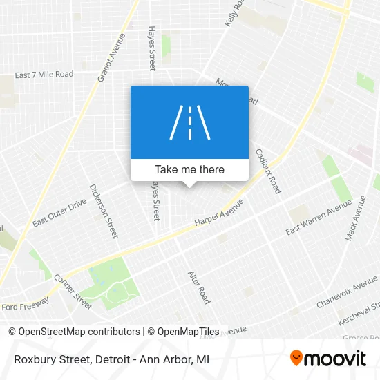 Roxbury Street map