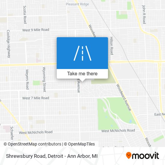 Mapa de Shrewsbury Road