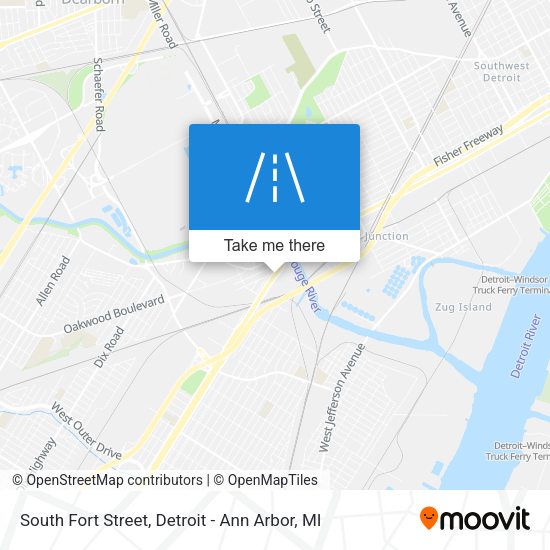 South Fort Street map