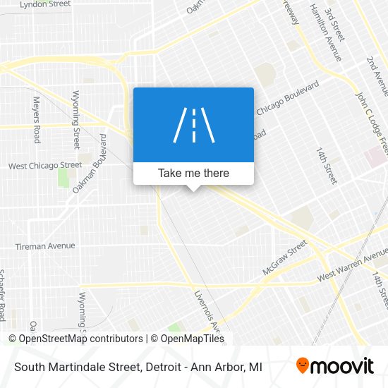 South Martindale Street map
