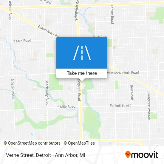 Verne Street map