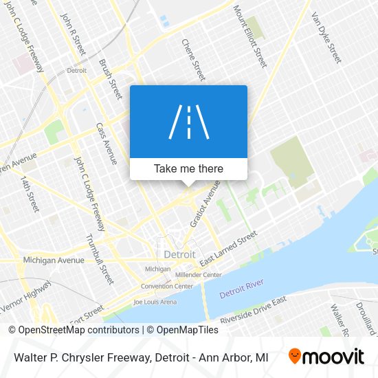 Walter P. Chrysler Freeway map