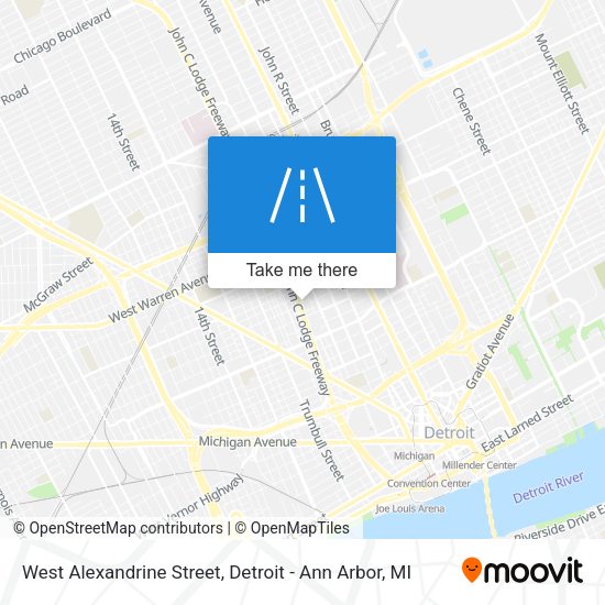 Mapa de West Alexandrine Street