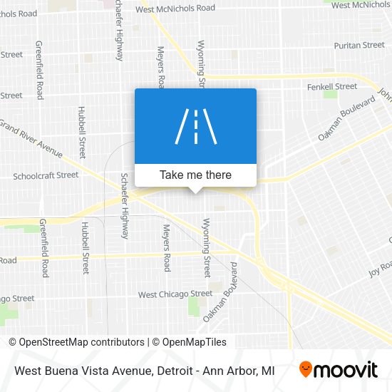 West Buena Vista Avenue map