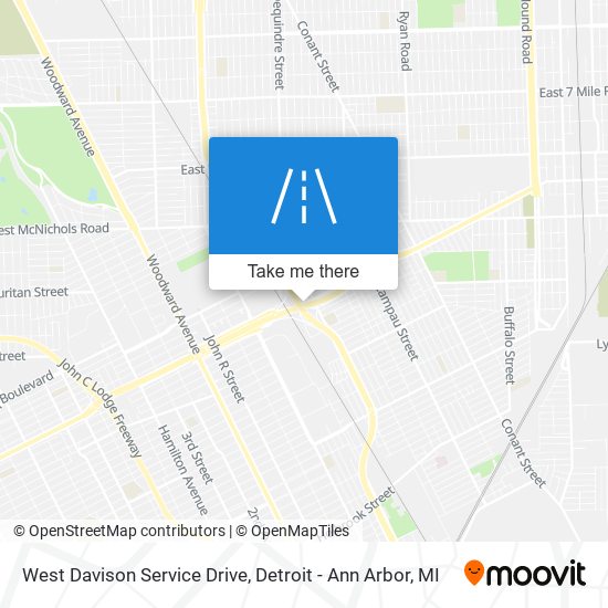 West Davison Service Drive map