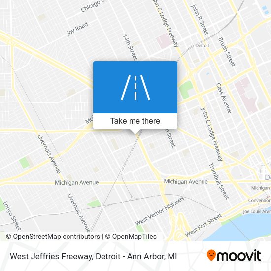 Mapa de West Jeffries Freeway