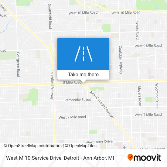 Mapa de West M 10 Service Drive