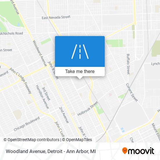 Woodland Avenue map
