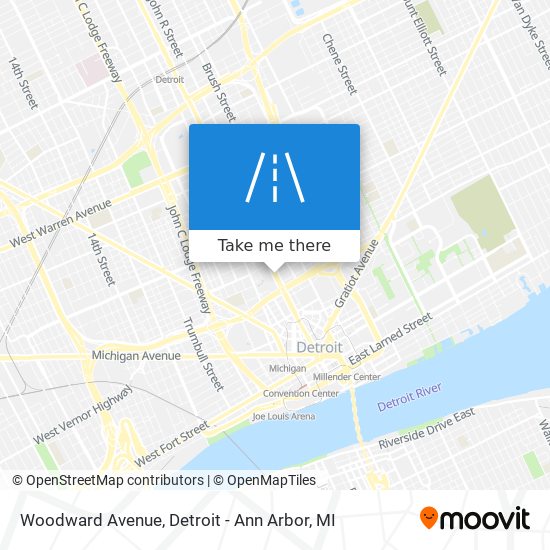 Mapa de Woodward Avenue