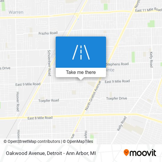 Oakwood Avenue map