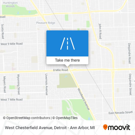 West Chesterfield Avenue map