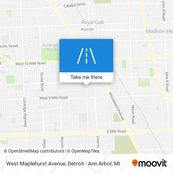 West Maplehurst Avenue map