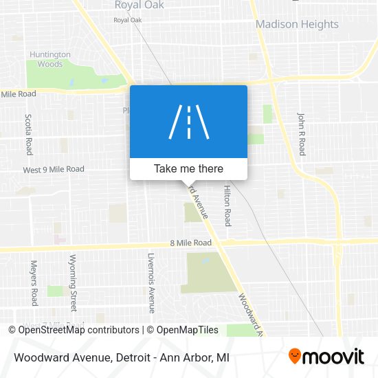 Mapa de Woodward Avenue