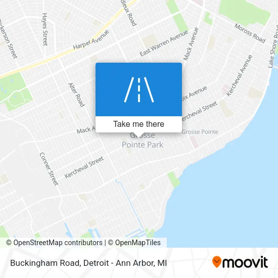 Buckingham Road map