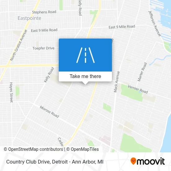 Country Club Drive map