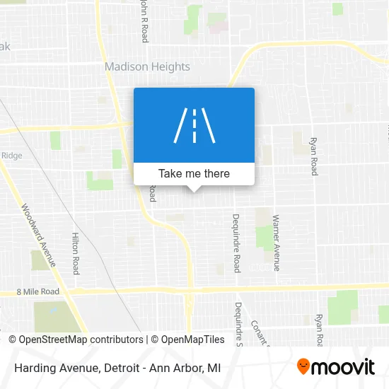 Harding Avenue map