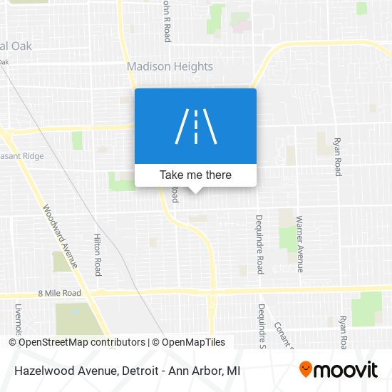 Mapa de Hazelwood Avenue