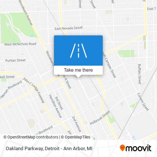 Mapa de Oakland Parkway