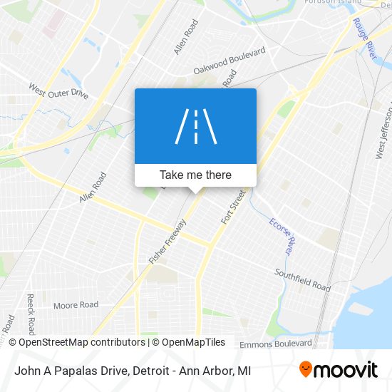 John A Papalas Drive map