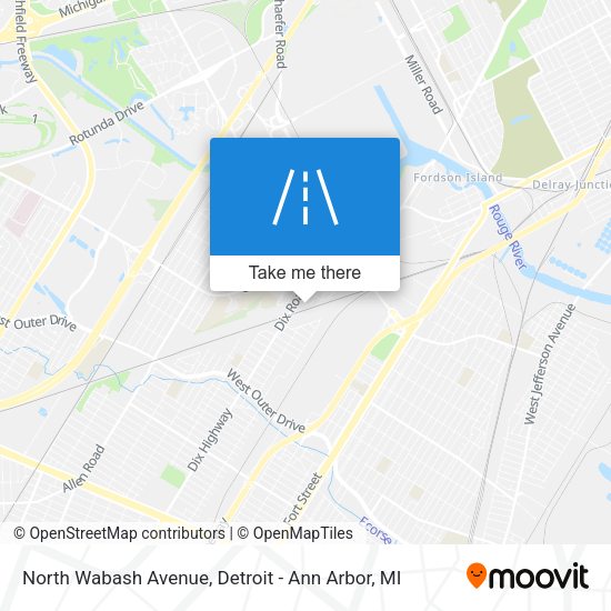 Mapa de North Wabash Avenue