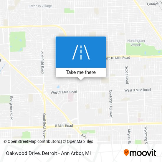 Oakwood Drive map
