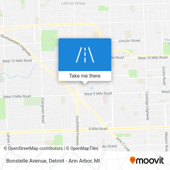 Mapa de Bonstelle Avenue