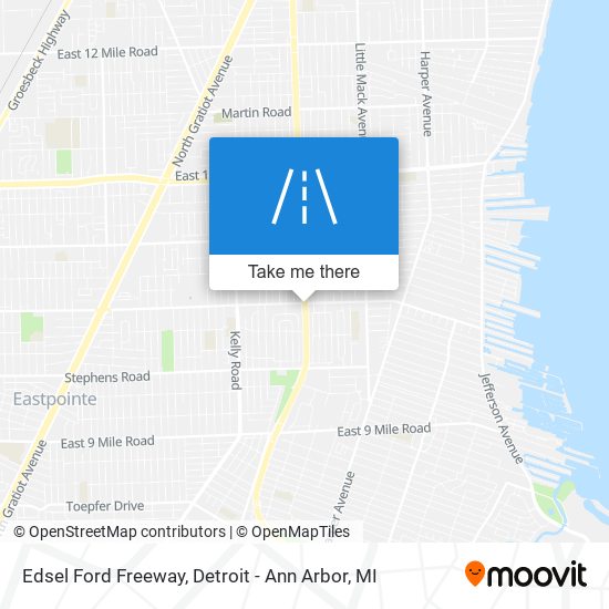 Mapa de Edsel Ford Freeway