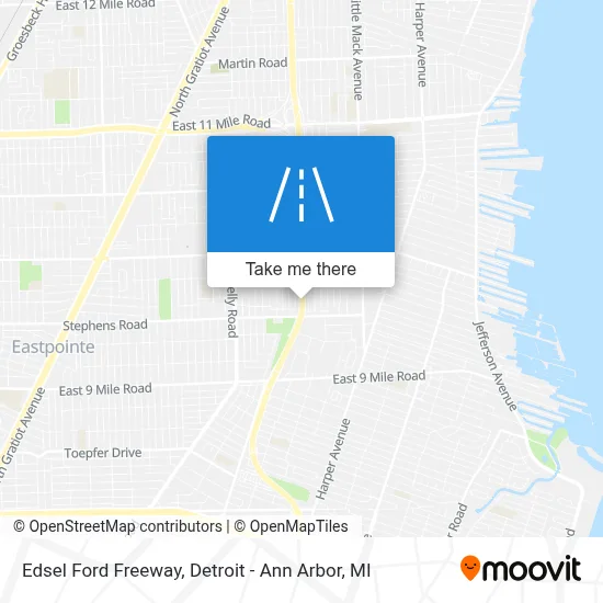 Edsel Ford Freeway map